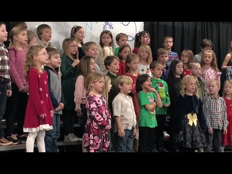 Coon Valley Elementary School first graders sing