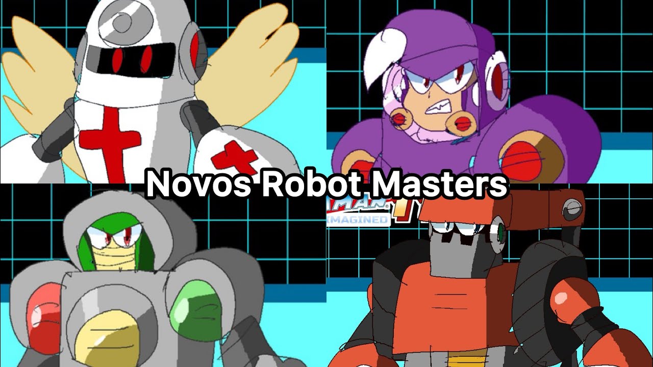 Apresentando ￼novos Robot Masters de Mega Man 