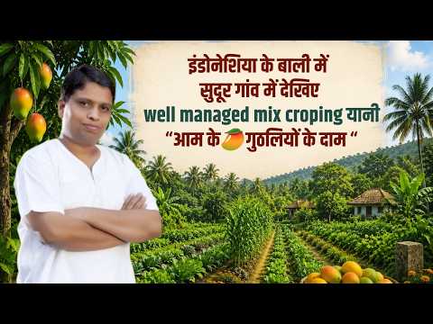 See well-managed mixed cropping in a remote village in Bali, Indonesia, meaning “price for mango ...