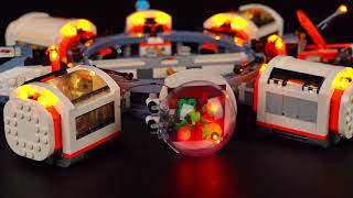 zenebricks Light Kit for LEGO Modular Space Station #60433 #zenelego #lego  #legocreator  #toys