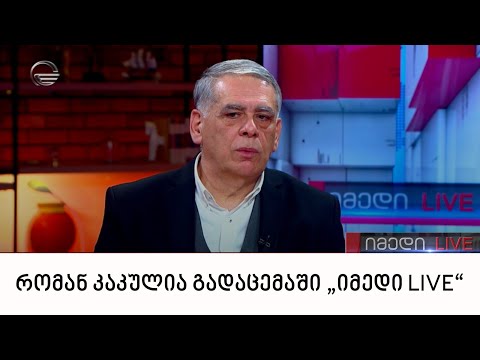 ორგანიზაცია „პოლიტიკური არჩევანის“ დამფუძნებელი რომან კაკულია გადაცემაში „იმედი LIVE“