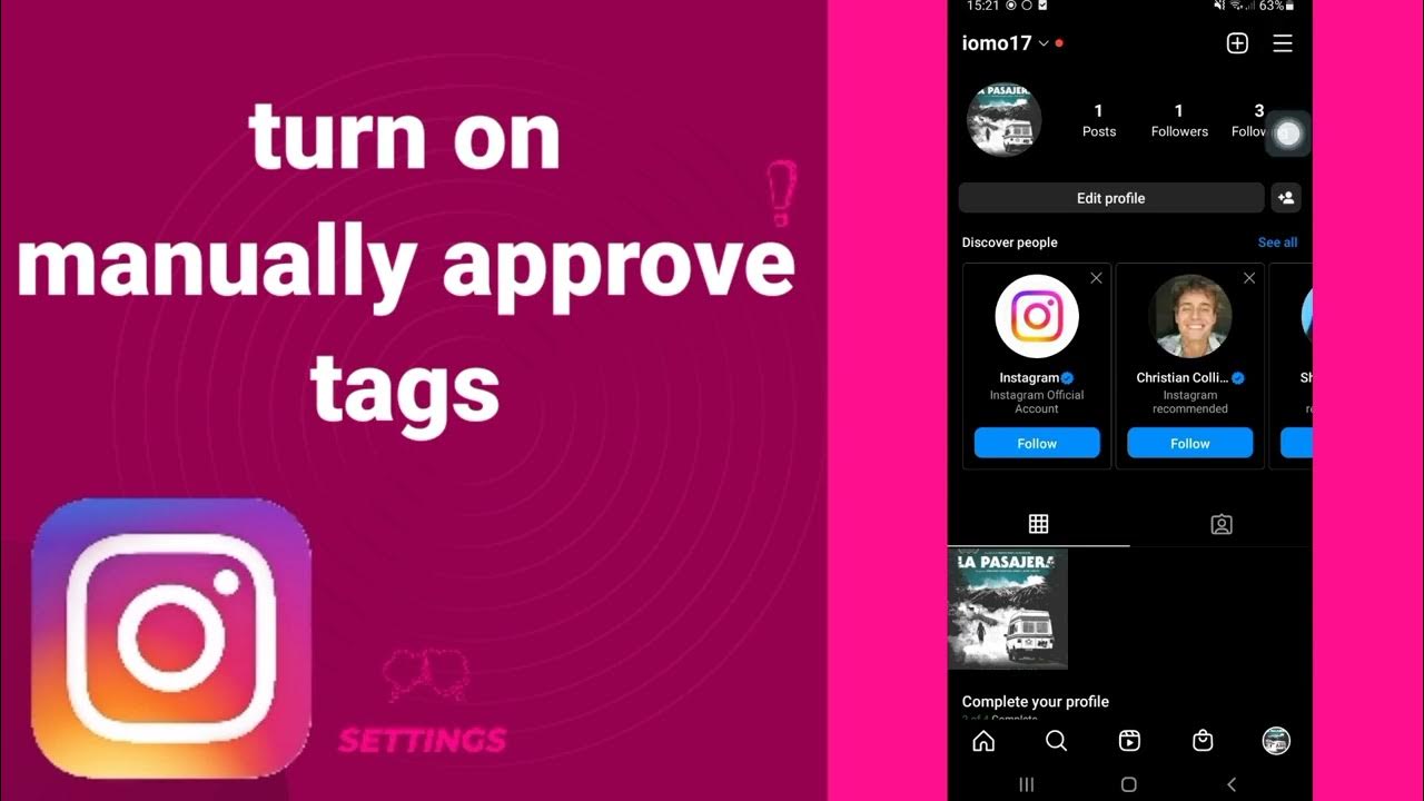 How to turn on manually approve tags On Instagram YouTube