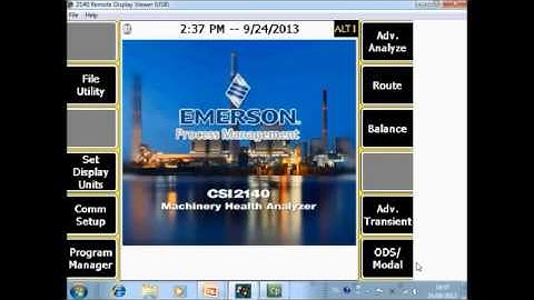 CSI2140 and AMS Machinery Manager v5 6 CSI 2140 ODS Modal Job setup I-CARE