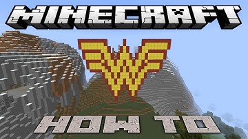Minecraft ~8 Bit~ HOW TO : Wonderwoman Logo ( Tutorial ) /W Killerkev