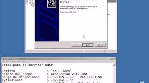 Instalación DHCP en Windows Server 2003
