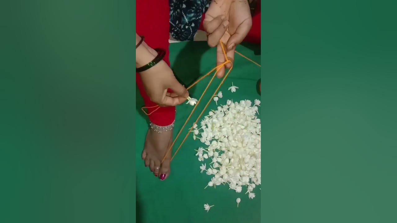 Jasmine garland | mogra flower mala #mogra #jasmine #viral #youtubeshorts #shorts #video #viralvideo