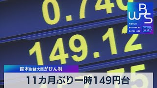 11カ月ぶり一時149円台　鈴木財務大臣がけん制【WBS】（2023年9月26日）