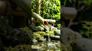 Gentle Bamboo Stream Sounds 🌿 Soothing Music for Meditation and Sleep #shorts
