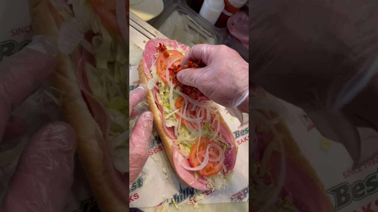 Italian hoagie made to perfection! 💯 #shorts #cooking #tiktok #food
