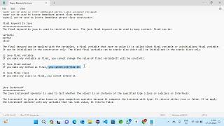 #Lecture-6|EILP-JAVA-FSD-FYQ1-24-25|Super|Final|InstanceOf-Keywords