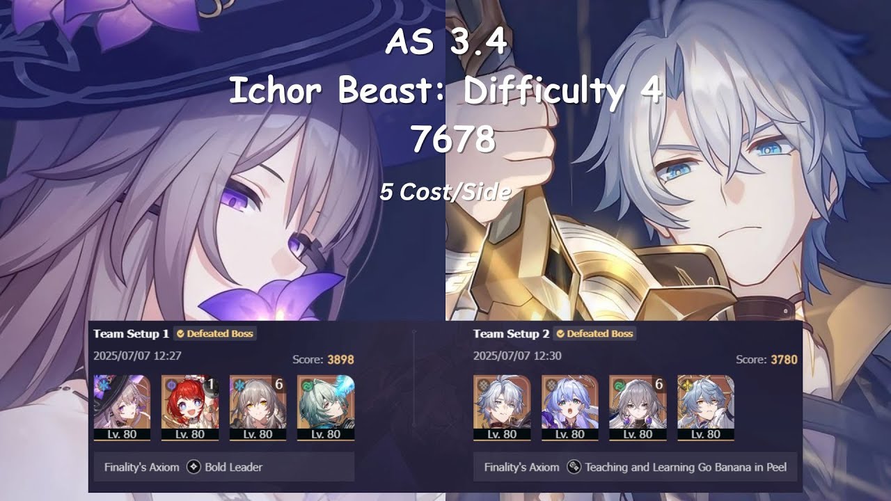 Apocalyptic Shadow 3.4 - Ichor Beast - 7678 | The Herta 5 Cost & Phainon 5 Cost | Casual Run No RNG