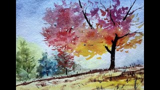 youtube watercolor painting trees 2