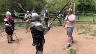 Polearm Fighting Techniques w/ Lance Hoffman - Buhurt Armored Combat - Knight Fighting - IMCF HMB