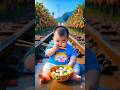 ❤️ Evolution of Baby: Hungry Train Attacks Baby for Food! 🍲😱 #cat #cute #shorts Cute Baby 53