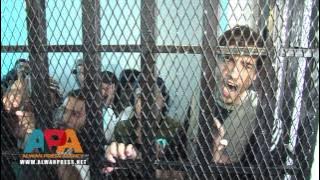 شاهد ردة فعل عناصر القاعدة في اليمن عند سماع الاحكام الصادرة عليهم