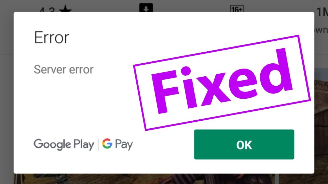 How To Fix Server Error In Google Play Store Youtube