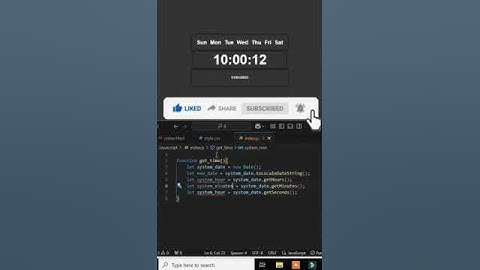 Modern Date & Time Display | HTML CSS & JavaScript | JavaScript Project | #shorts | #html #css