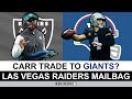 Raiders Rumors Mailbag: Derek Carr Trade To Giants Idea + Fire Rich Bisaccia & Hire Brian Flores?