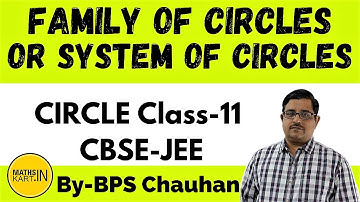 Family of Circles | System of CIRCLES | Circle Class-11 CBSE-JEE Maths