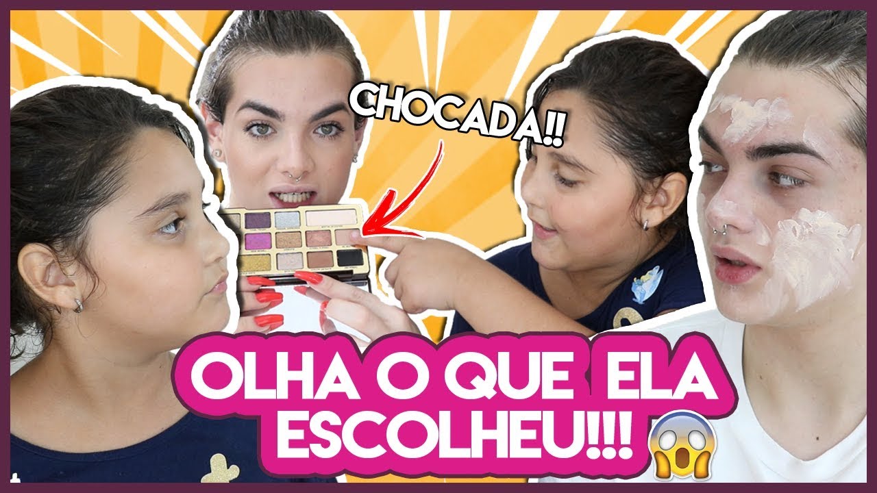 MINHA IRMÃ DE 7 ANOS ESCOLHEU MINHA MAQUIAGEM COMPLETA | Rômolo Cricca