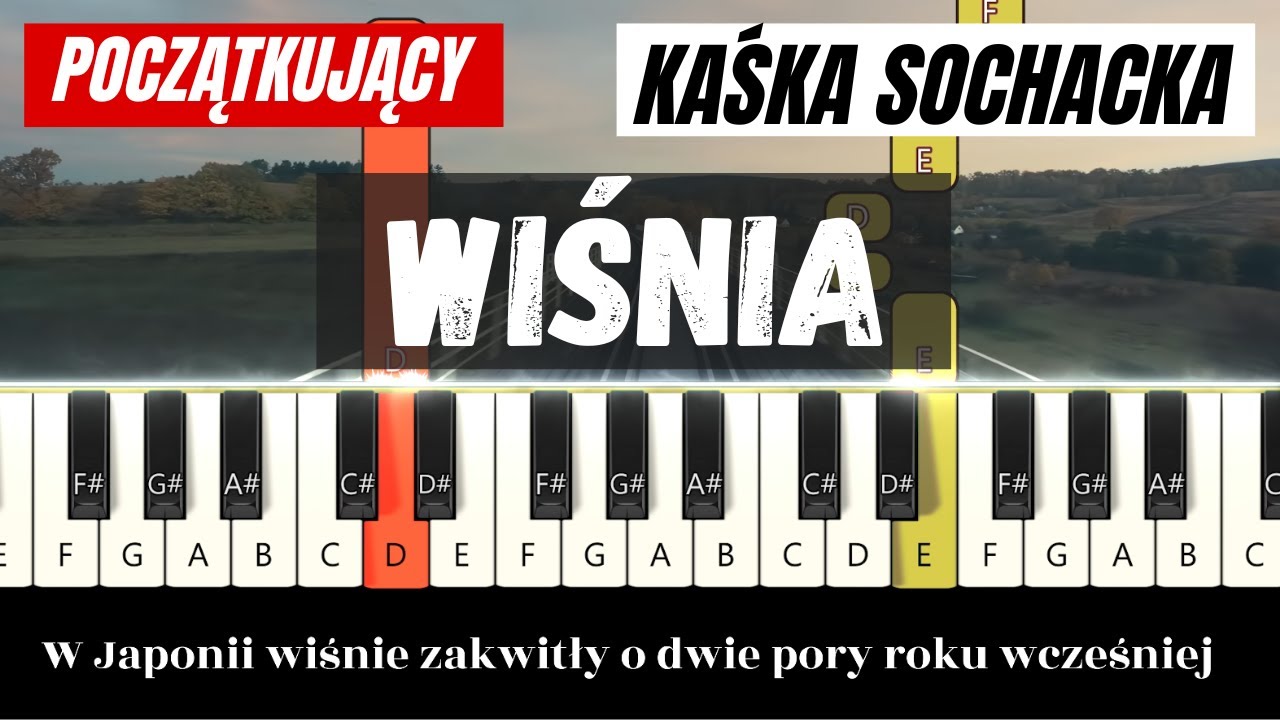 Kaśka Sochacka - Wiśnia 🎹| Piano Tutorial (Początkujący) Nuty w opisie