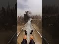 POV: Extreme Skyscraper Water Slide During a Sandstorm 😱 #pov #glassslide #waterslide #waterpark