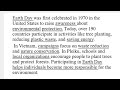 The Earh Day( 22.04) Ngày trái đất