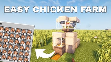 Easy Chicken Farm in Minecraft 1.21.10 (Automatic & Efficient)