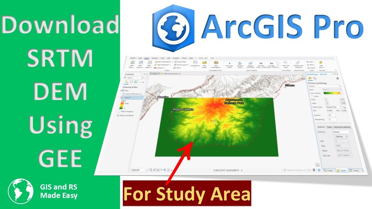 How to Export SRTM DEM | Use Google Earth Engine in ArcGIS Pro - YouTube