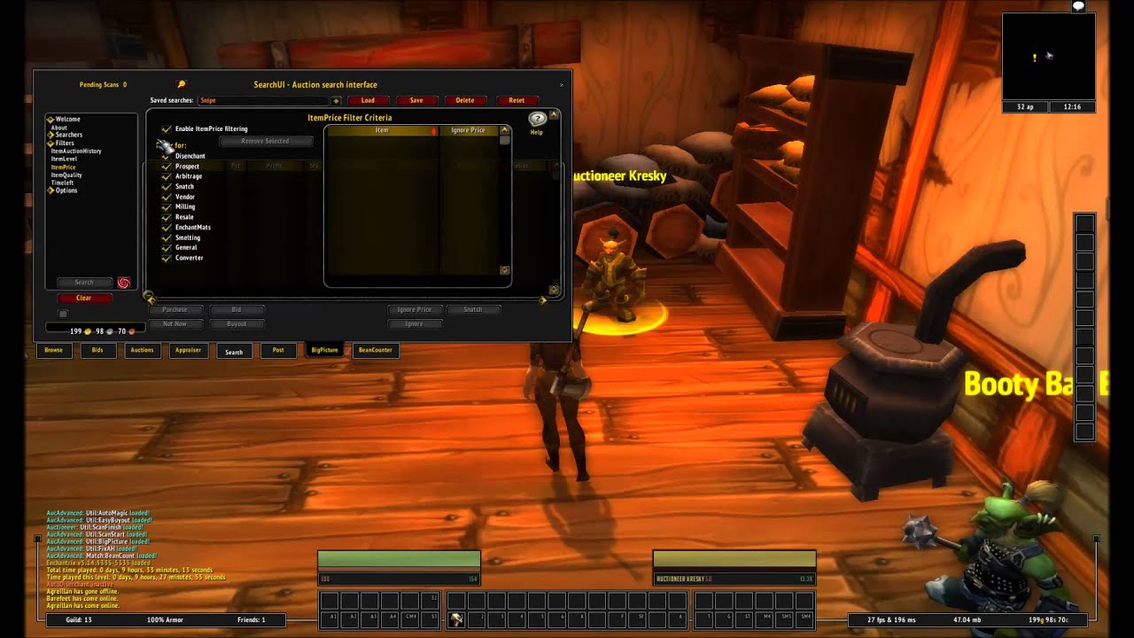 Neutral AH Sniping Setup