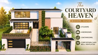 The Courtyard Heaven Modern House The Sims FreePlay Floorplan House Tour