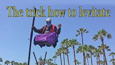 The floating and levitating man on Venice Beach.Trick revealed
