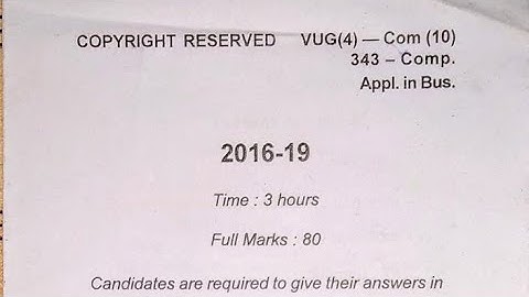 Computer Application in Business semester4 b.com(honours)C10)343)vbu ug(2016-19)