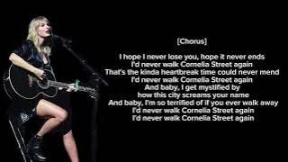 TAYLOR SWIFT - CORNELIA STREET(Live From Paris) LYRICS