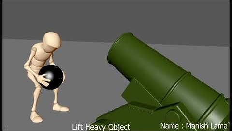 3D Animation of Lifting Heavy Object