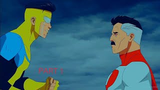 Invincible vs Omni Man Fight Scene  Part 1 Full Fight Invincible Episode 8