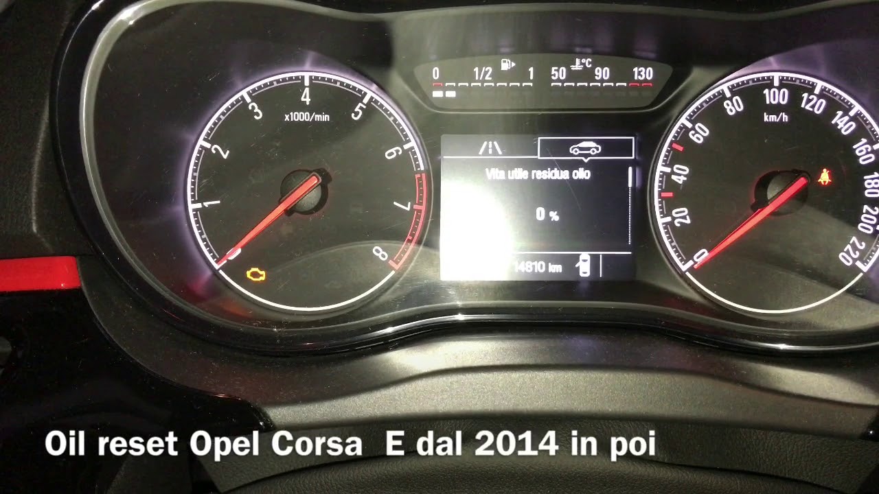Reset Oil Service Opel Corsa E Dal 14 Youtube