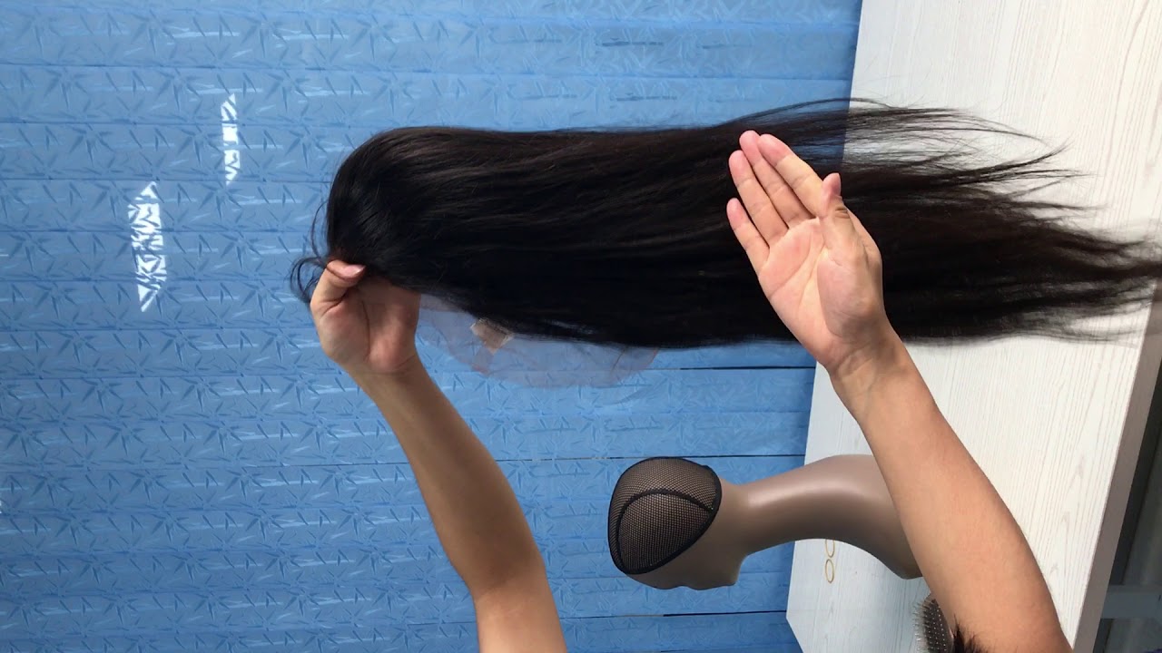 【Grade 10A】Pre Plucked Virgin Brazilian Straight Hair 360 Lace Frontal 22*4*2 Natural Black