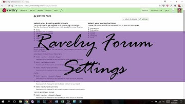How to change your forum settings on Ravelry