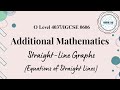 Equations Of Straight Lines Straight Line Graphs Additional Mathematics 4037 0606 Samathics