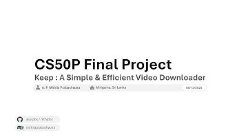 CS50P Final Project Video Demonstration