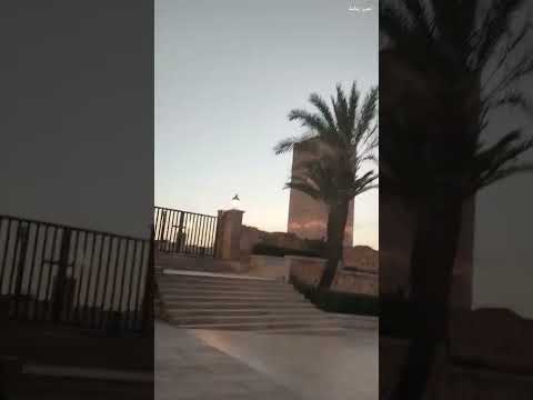 اذان المغرب من مسجد حسان بمدينة الرباط المغرب