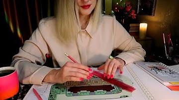 ASMR 📓 Flipping Pages & Taking Notes ✏️ Paper Sounds 📖 Unintelligible Whispers