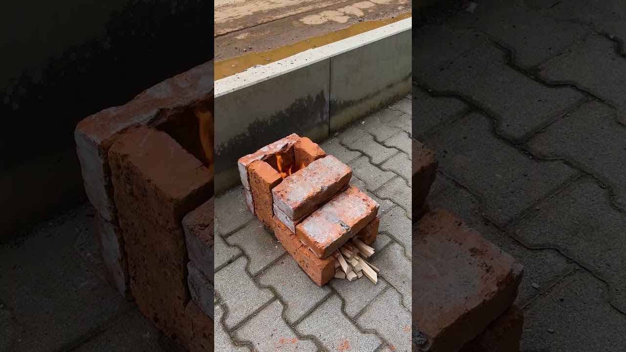 DIY Brick Stove 🧱 #diy #brick #trick