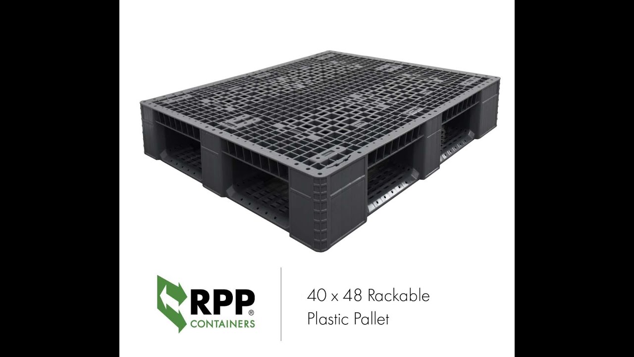 40 x 48 Stackable Plastic FDA Pallet - Black