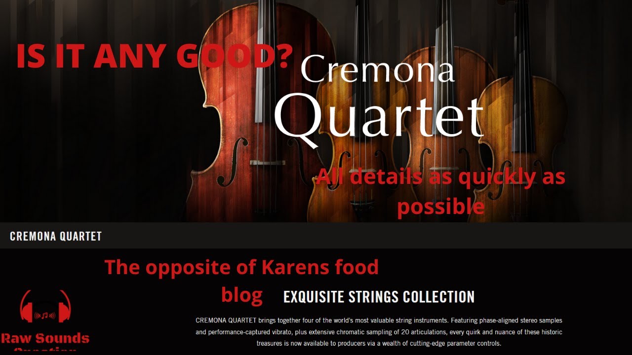 NO BULLCRAP REVIEW 1 Cremona Quartet YouTube