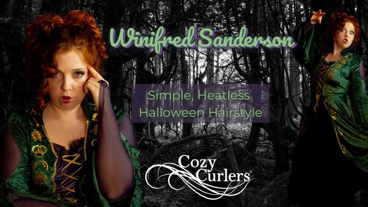 Winifred Sanderson Hair Tutorial Easy, Heatless Halloween Hairstyles