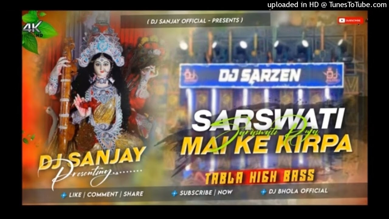 Dj Sarzen 🎉 SARSWATI MAI KE KIRPA 🎧 Sound check New Nagpuri Dj Song 2025 🔥Tabla High Bass Mix __ Dj