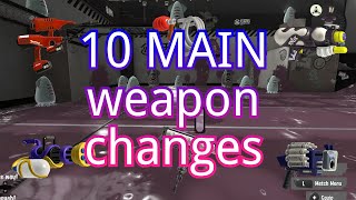 10 changes I'd make to MAIN weapons in Splatoon 3