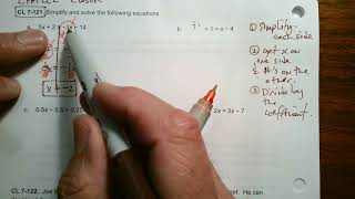 CPM CC2 Chapter 7 Closure #7-121 (Solving for x)